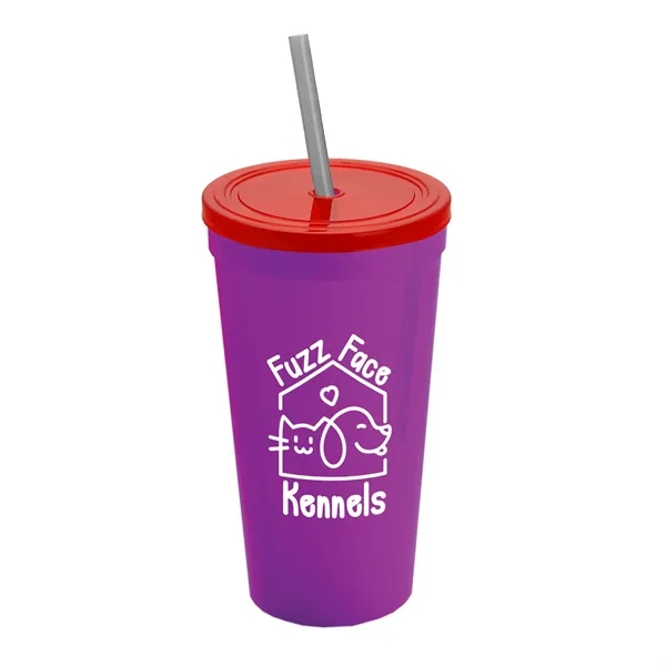 24 Oz. Stadium Cup With Straw And Lid... from ASI 40480 Koozie Group