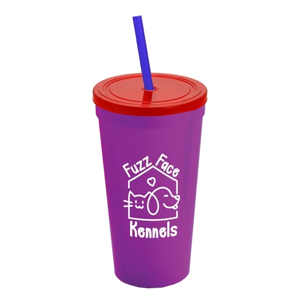 24 Oz. Stadium Cup With Straw And Lid... from ASI 40480 Koozie Group