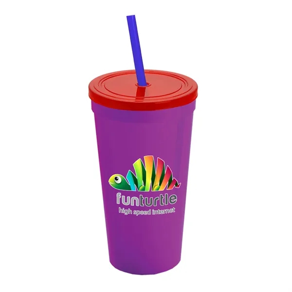 24 Oz. Stadium Cup With Straw And Lid... from ASI 40480 Koozie Group