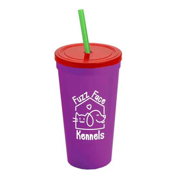 24 Oz. Stadium Cup With Straw And Lid... from ASI 40480 Koozie Group