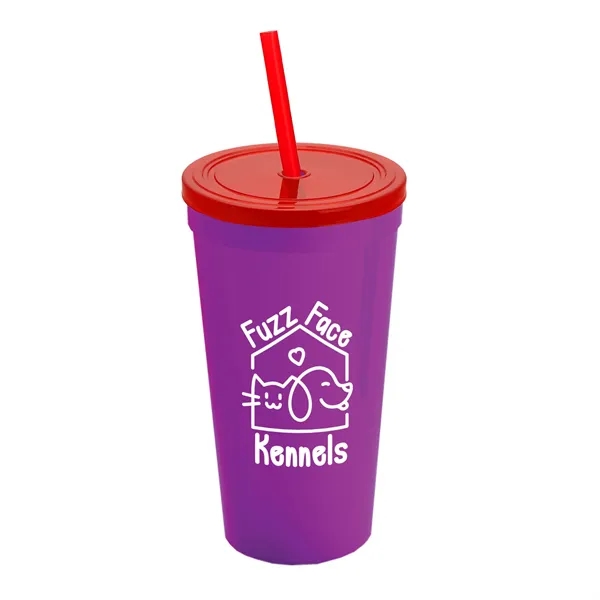 24 Oz. Stadium Cup With Straw And Lid... from ASI 40480 Koozie Group
