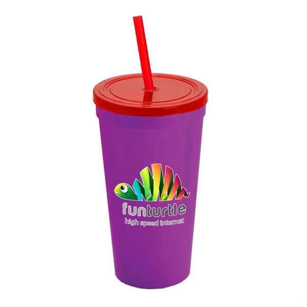 24 Oz. Stadium Cup With Straw And Lid... from ASI 40480 Koozie Group