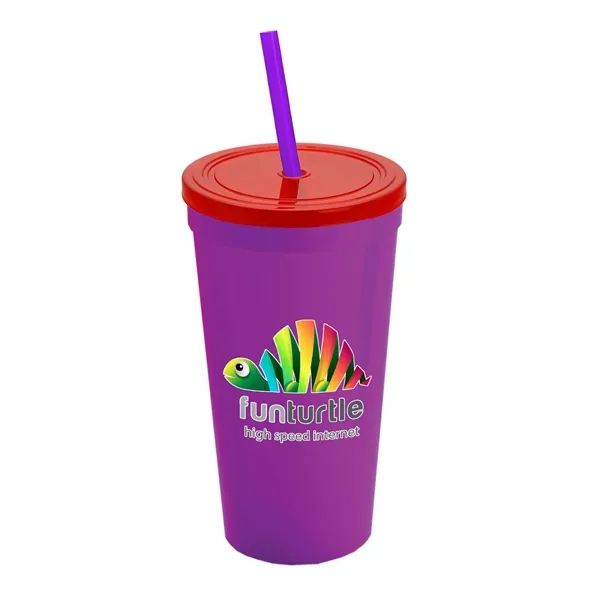 24 Oz. Stadium Cup With Straw And Lid... from ASI 40480 Koozie Group