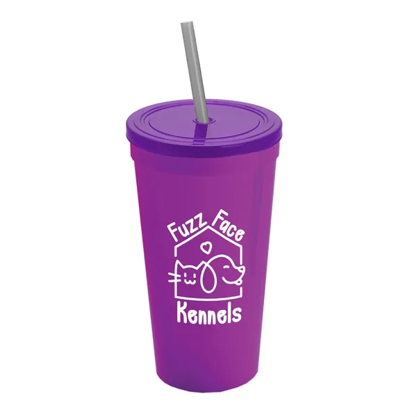 24 Oz. Stadium Cup With Straw And Lid... from ASI 40480 Koozie Group