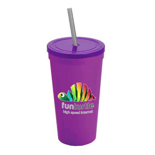24 Oz. Stadium Cup With Straw And Lid... from ASI 40480 Koozie Group