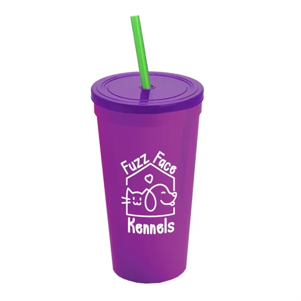 24 Oz. Stadium Cup With Straw And Lid... from ASI 40480 Koozie Group