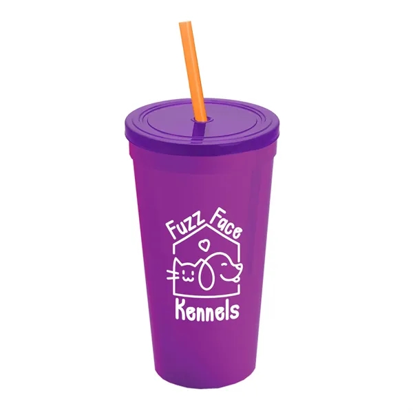 24 Oz. Stadium Cup With Straw And Lid... from ASI 40480 Koozie Group