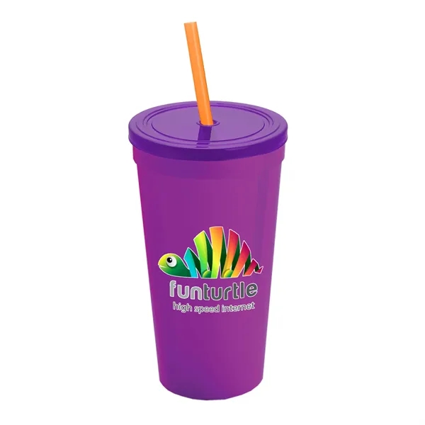 24 Oz. Stadium Cup With Straw And Lid... from ASI 40480 Koozie Group