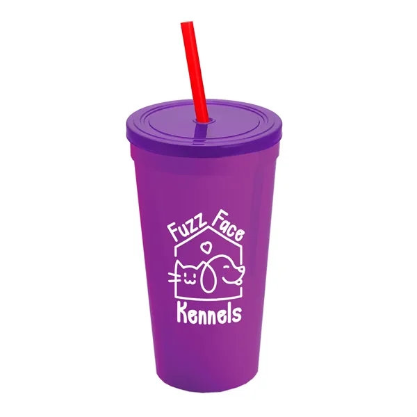 24 Oz. Stadium Cup With Straw And Lid... from ASI 40480 Koozie Group