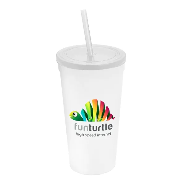 24 Oz. Stadium Cup With Straw And Lid... from ASI 40480 Koozie Group