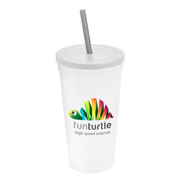 24 Oz. Stadium Cup With Straw And Lid... from ASI 40480 Koozie Group