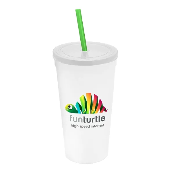 24 Oz. Stadium Cup With Straw And Lid... from ASI 40480 Koozie Group