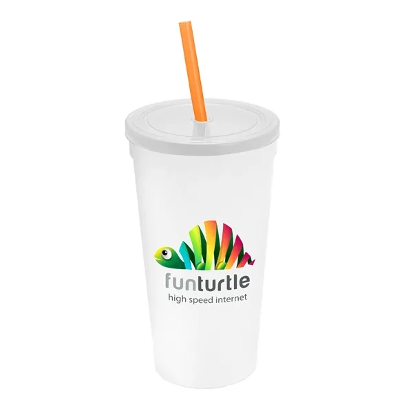24 Oz. Stadium Cup With Straw And Lid... from ASI 40480 Koozie Group