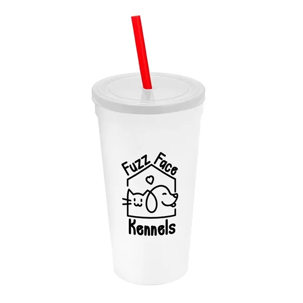 24 Oz. Stadium Cup With Straw And Lid... from ASI 40480 Koozie Group
