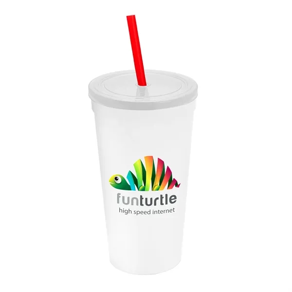 24 Oz. Stadium Cup With Straw And Lid... from ASI 40480 Koozie Group