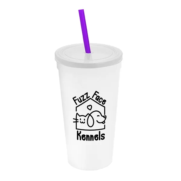 24 Oz. Stadium Cup With Straw And Lid... from ASI 40480 Koozie Group