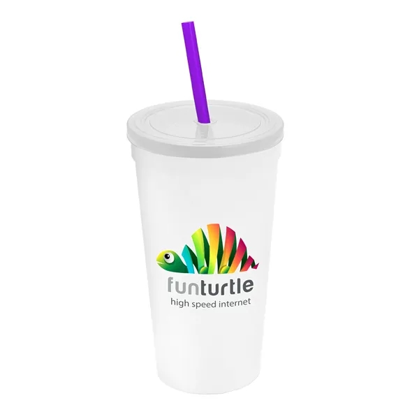 24 Oz. Stadium Cup With Straw And Lid... from ASI 40480 Koozie Group
