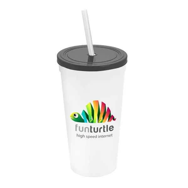 24 Oz. Stadium Cup With Straw And Lid... from ASI 40480 Koozie Group