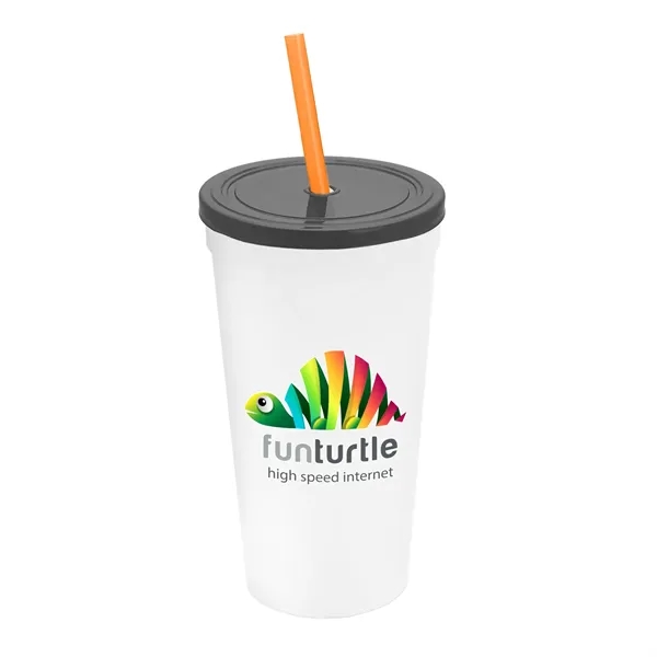 24 Oz. Stadium Cup With Straw And Lid... from ASI 40480 Koozie Group