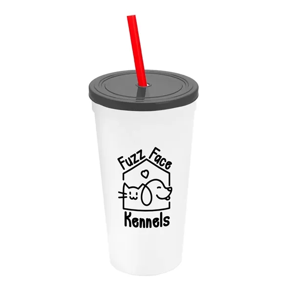 24 Oz. Stadium Cup With Straw And Lid... from ASI 40480 Koozie Group