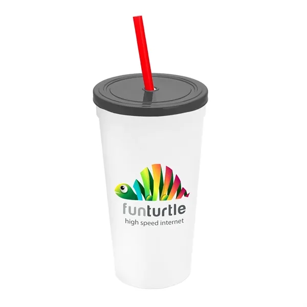 24 Oz. Stadium Cup With Straw And Lid... from ASI 40480 Koozie Group