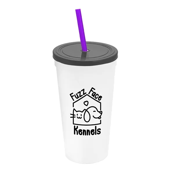 24 Oz. Stadium Cup With Straw And Lid... from ASI 40480 Koozie Group