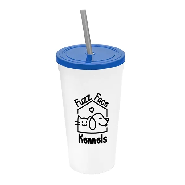 24 Oz. Stadium Cup With Straw And Lid... from ASI 40480 Koozie Group