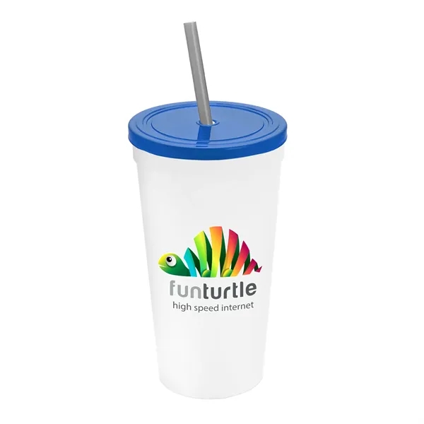 24 Oz. Stadium Cup With Straw And Lid... from ASI 40480 Koozie Group