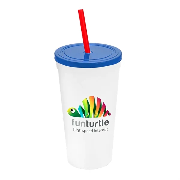 24 Oz. Stadium Cup With Straw And Lid... from ASI 40480 Koozie Group