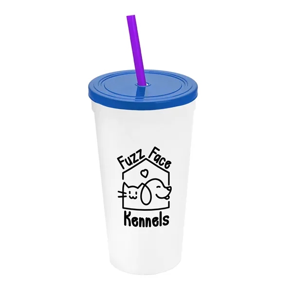 24 Oz. Stadium Cup With Straw And Lid... from ASI 40480 Koozie Group