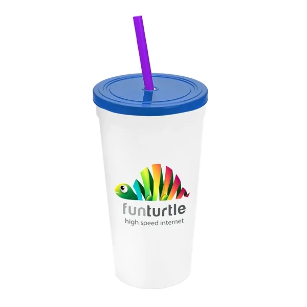 24 Oz. Stadium Cup With Straw And Lid... from ASI 40480 Koozie Group