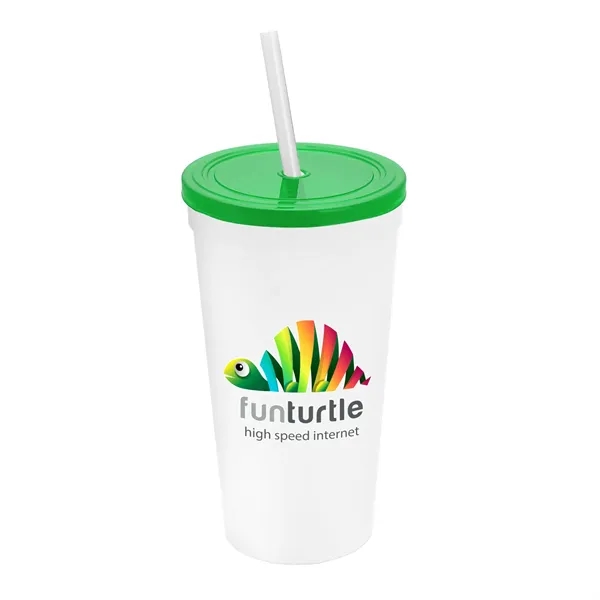 24 Oz. Stadium Cup With Straw And Lid... from ASI 40480 Koozie Group
