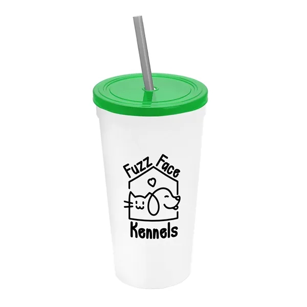 24 Oz. Stadium Cup With Straw And Lid... from ASI 40480 Koozie Group