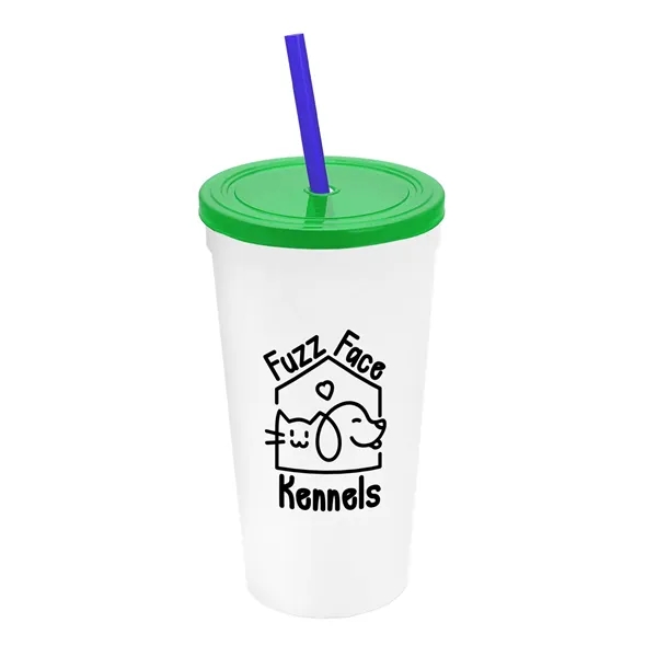 24 Oz. Stadium Cup With Straw And Lid... from ASI 40480 Koozie Group