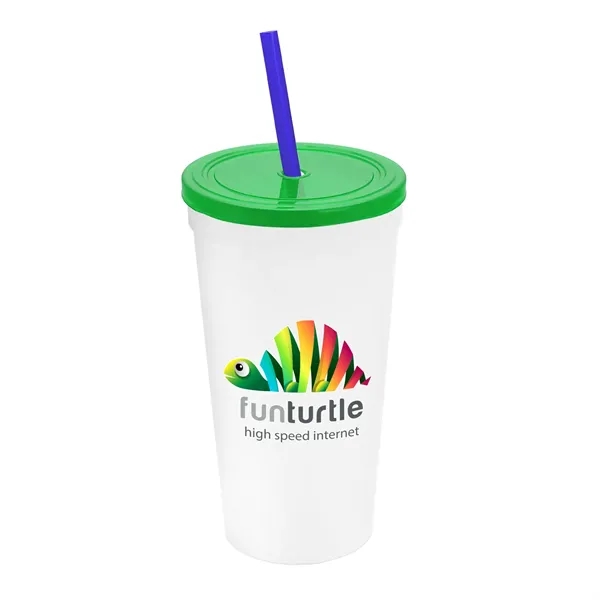 24 Oz. Stadium Cup With Straw And Lid... from ASI 40480 Koozie Group