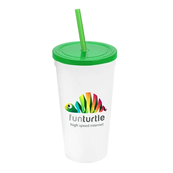24 Oz. Stadium Cup With Straw And Lid... from ASI 40480 Koozie Group