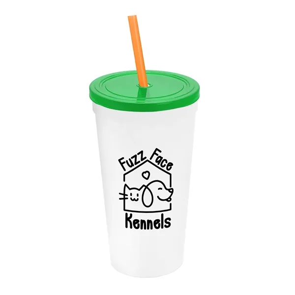 24 Oz. Stadium Cup With Straw And Lid... from ASI 40480 Koozie Group