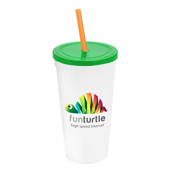 24 Oz. Stadium Cup With Straw And Lid... from ASI 40480 Koozie Group