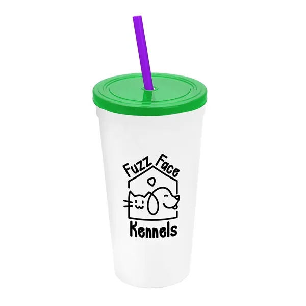 24 Oz. Stadium Cup With Straw And Lid... from ASI 40480 Koozie Group