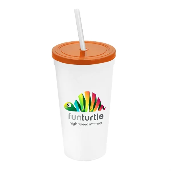 24 Oz. Stadium Cup With Straw And Lid... from ASI 40480 Koozie Group