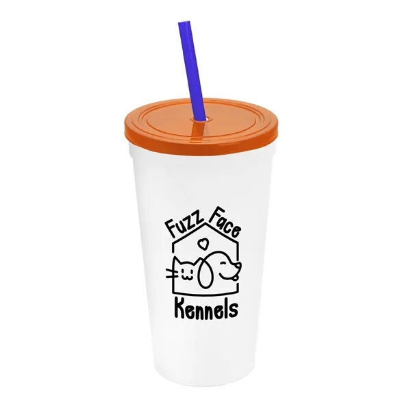 24 Oz. Stadium Cup With Straw And Lid... from ASI 40480 Koozie Group