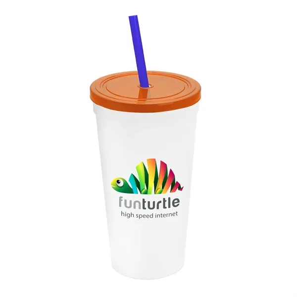 24 Oz. Stadium Cup With Straw And Lid... from ASI 40480 Koozie Group