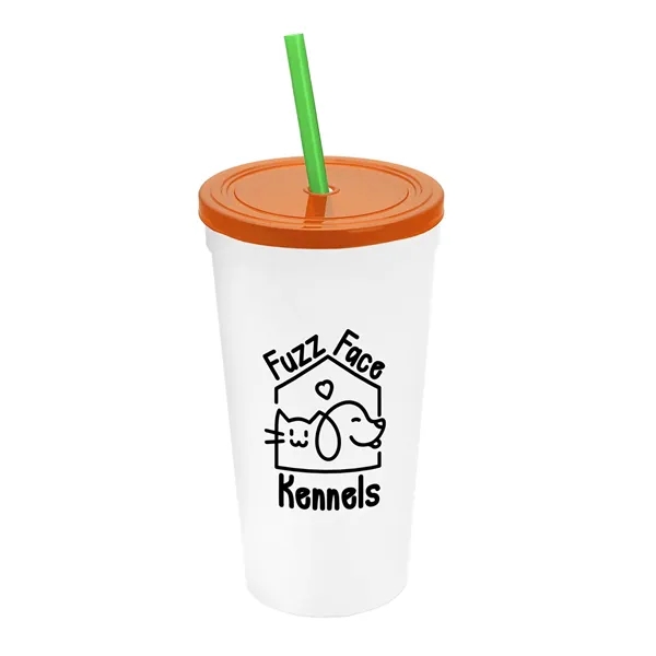 24 Oz. Stadium Cup With Straw And Lid... from ASI 40480 Koozie Group