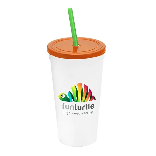 24 Oz. Stadium Cup With Straw And Lid... from ASI 40480 Koozie Group