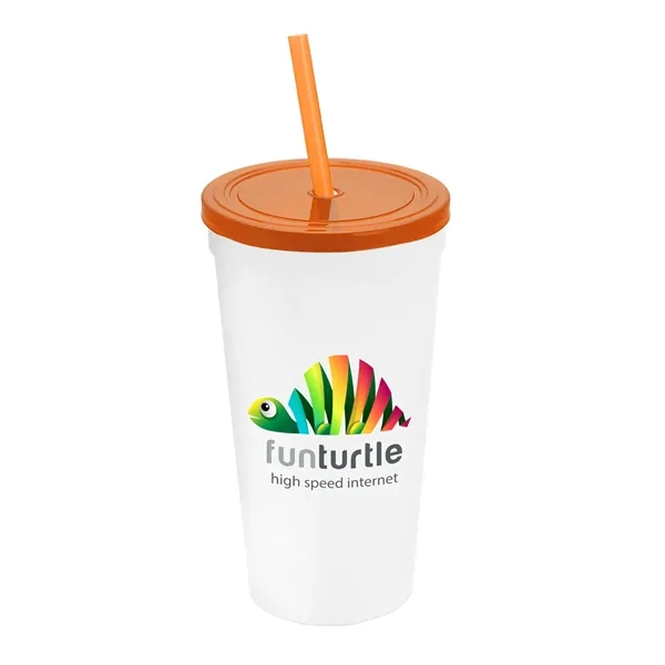 24 Oz. Stadium Cup With Straw And Lid... from ASI 40480 Koozie Group