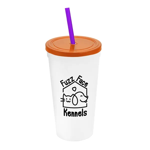 24 Oz. Stadium Cup With Straw And Lid... from ASI 40480 Koozie Group