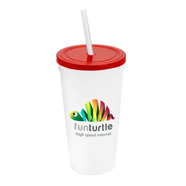 24 Oz. Stadium Cup With Straw And Lid... from ASI 40480 Koozie Group