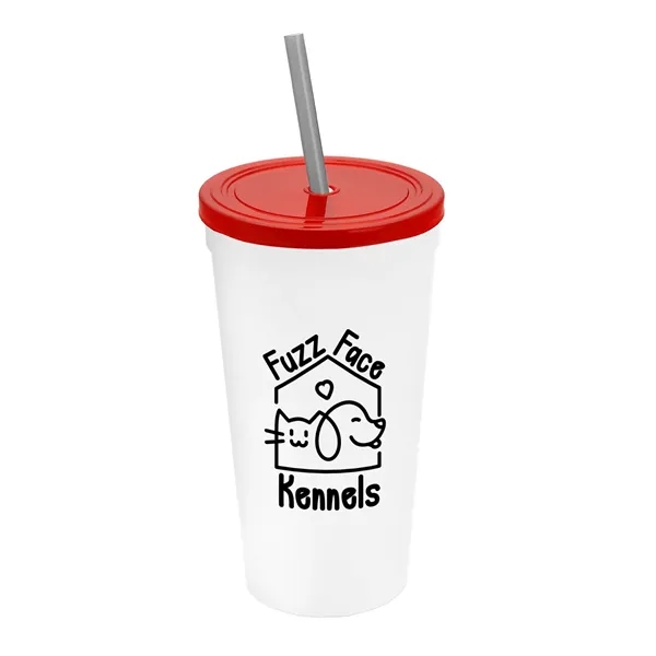 24 Oz. Stadium Cup With Straw And Lid... from ASI 40480 Koozie Group