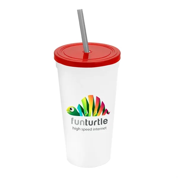24 Oz. Stadium Cup With Straw And Lid... from ASI 40480 Koozie Group