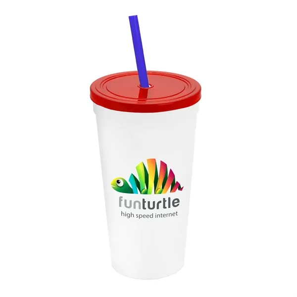 24 Oz. Stadium Cup With Straw And Lid... from ASI 40480 Koozie Group